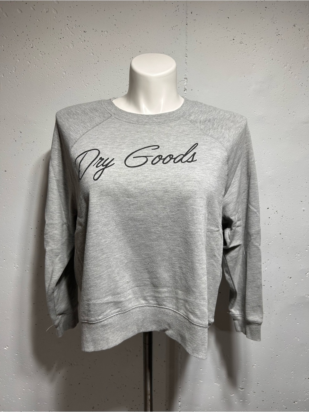 Originality Dry Goods Light Grey Long Sleeve Crewneck Sweatshirt M